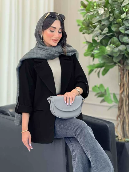 مانتو دو دکمه آستین پاگن آرنیکا