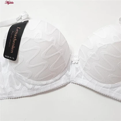 ست شورت و سوتین زنانه لنا مدل فنردار بند متحرک کاپ اسفنجی سفید کد 4959