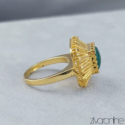 انگشتر زنانه چهارگوش طرح یشم 30132