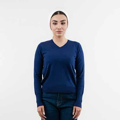 پلیور بافت اسلیم فیت یقه هفت زنانه - 71251350