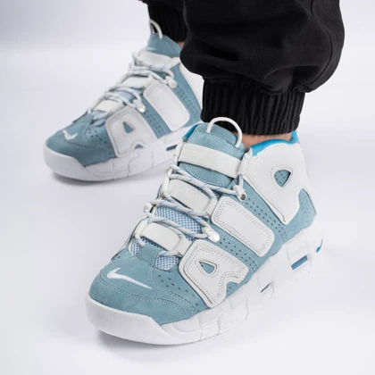 کفش و کتانی مردانه مدل ایر آپتمپو Nike air more Uptempo رنگ آبی سفید