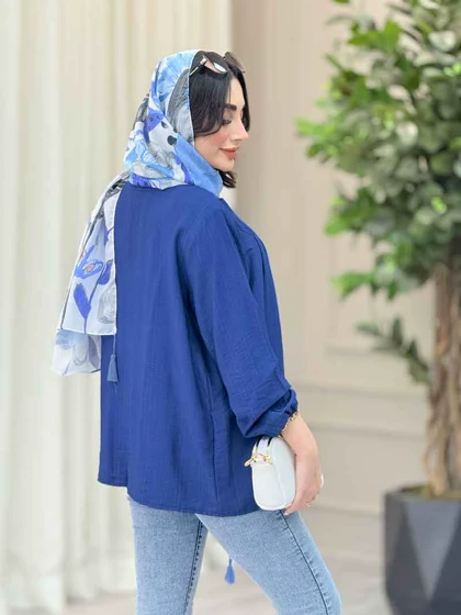 شومیز پیله دار آستین کش