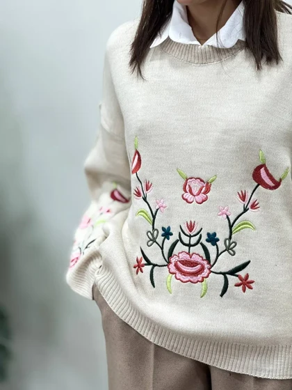 پلیور بافت ترک گلدوزی مانیسا