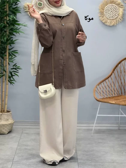 3379-مانتو کتان مرداس