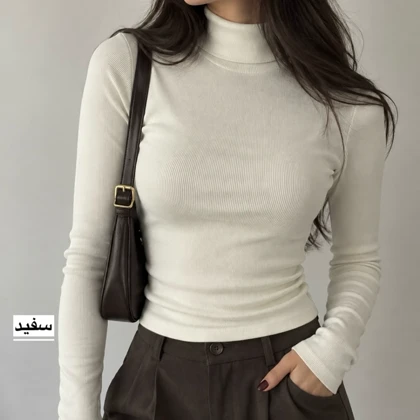 بلوز زنانه یقه‌اسکی 1704 مدل 7753515