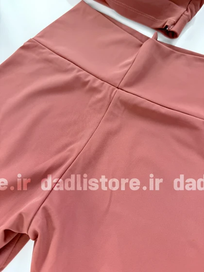 ست نیم‌تنه کاپ‌دار بند ضربدری و شورتک فلامنت