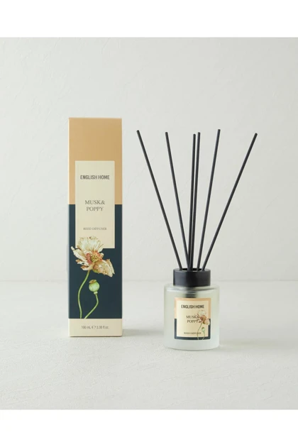 خوشبوکننده اتاق چوبی English Home مدل Musk&Poppy، 100 میلی‌لیتر