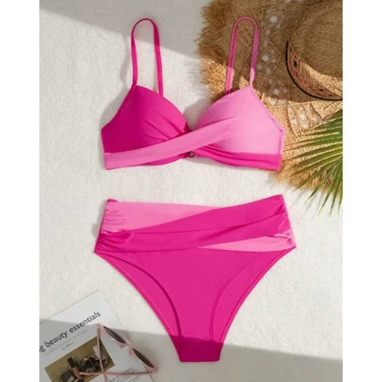 مایو زنانه دو تکه کاپ‌دار تریک (Treak) برند شین Shein