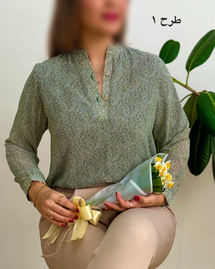 شومیز حریر دو دگمه 4