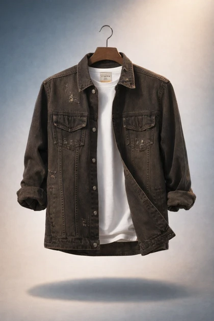 کت جین تینت نفتی گازوییلی فوق العاده شیک 2026 * استایل لانگ * پارچه گرم بالا سنگین قواره استاندارد