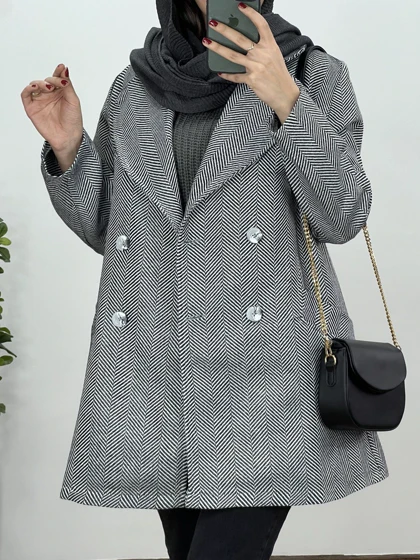 مانتو کتی دکمه دار هلن با ارسال رایگان