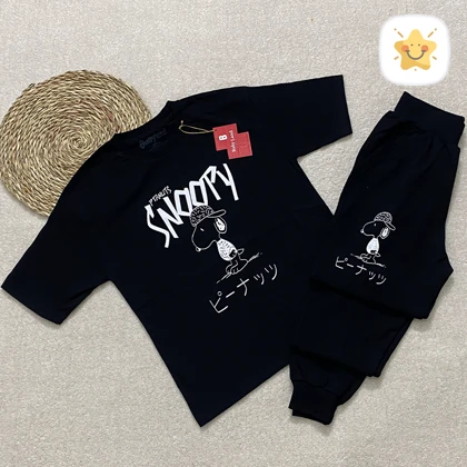 تیشرت شلوار پسرانه SNOOPY پنبه خالص 9 تا 16 سال