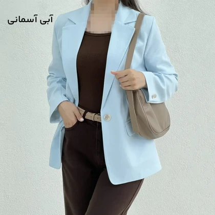 کت زنانه لینن تک دکمه