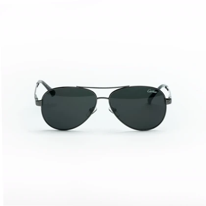 عینک آفتابی مردانه خلبانی Aviator شیشه سنگ کارتیر Cartier مدل EA-2862 کلاسیک