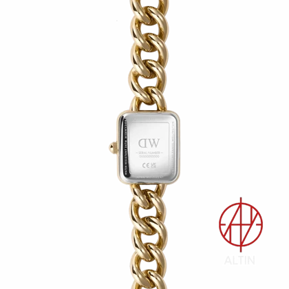 ساعت مچی زنانه دنیل ولینگتون Daniel Wellington مدل Quadro Mini Link Evergold کد DW00100836