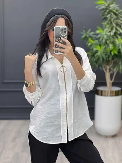 شومیز جلو زیپ