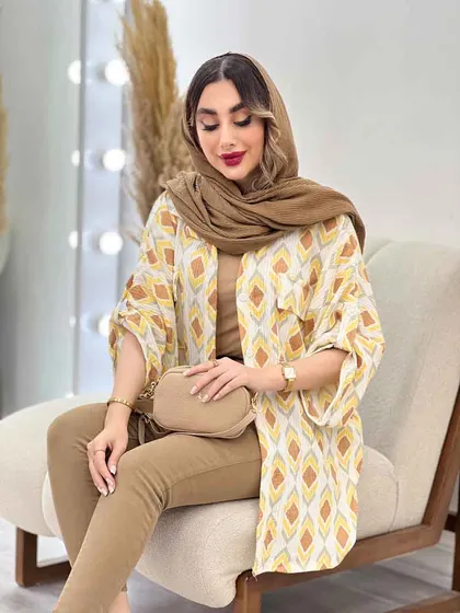 شومیز طرح لوزی دو جیب پاکتی