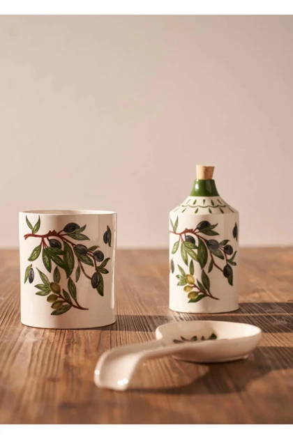 روغن‌ریز Bella Maison مدل Olive سرامیکی - چندرنگ