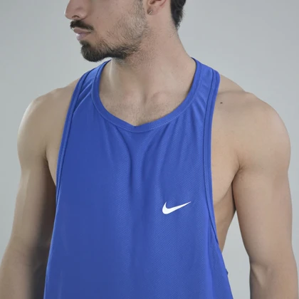 رکابی ورزشی پشت کش دار مردانه نایک مدل VHD-Dri Fit-4K0998 آبی