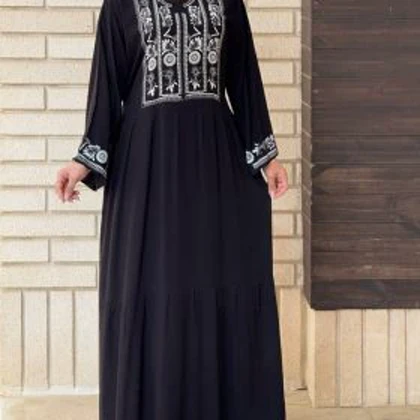 پیراهن مشکی محرمی نخی 6938