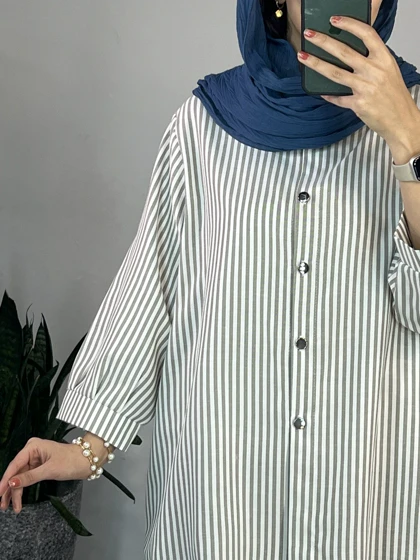 مانتو دکمه دار سالینا 1