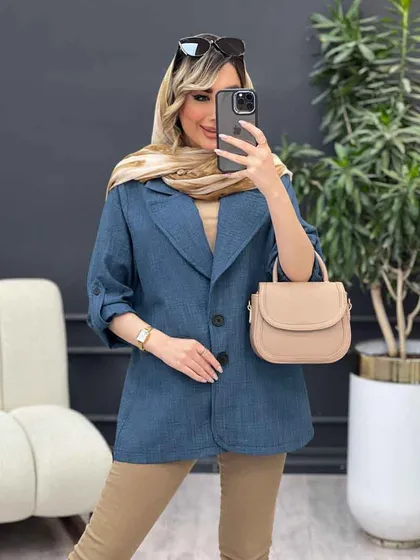 مانتو جیب نما دو دکمه