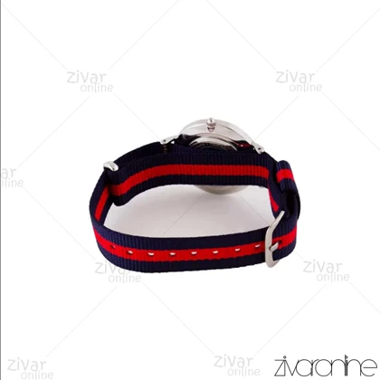 ساعت دنیل ولینگتون زنانه قاب سیلور صفحه مشکی بند قرمز سرمه ای 104981