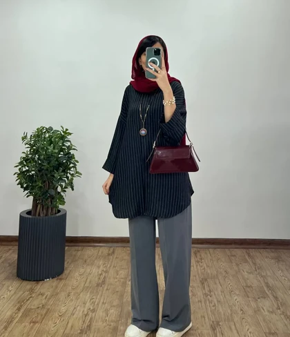 مانتو دکمه مخفی دیپلمات ویونا 1