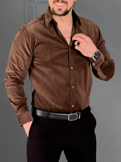 پیراهن 030802 AKOMOD قهوه ای