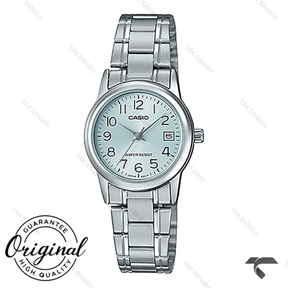 ساعت زنانه کاسیو LTP-V002D-2B سیلور صفحه آبی Casio-10304-L