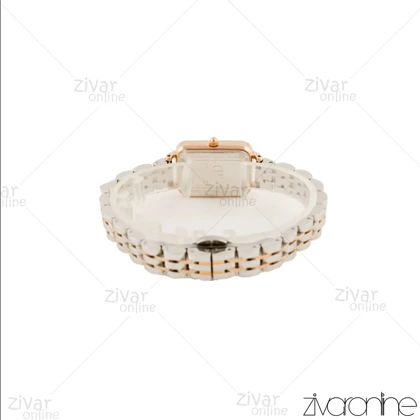 ساعت دنیل ولینگتون زنانه مستطیلی رزگلد نقره ای ایندکس یونانی 105629