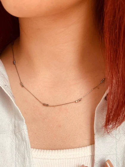 گردنبند زنجیری توپی