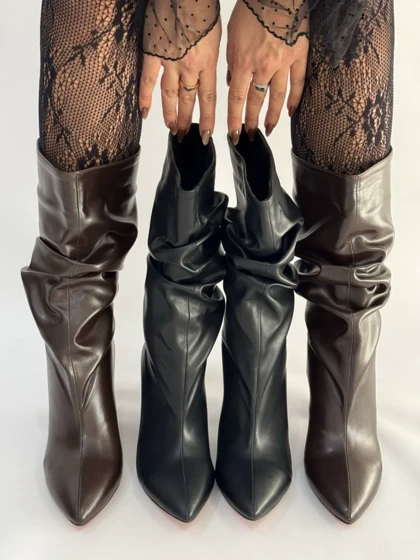 نیم بوت چروک کوتاه مکس 2381