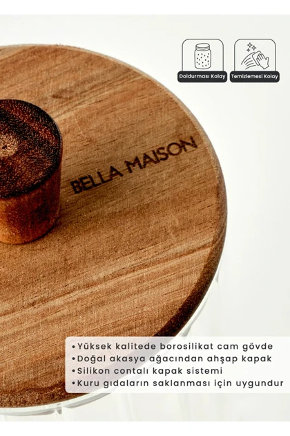 ست بانکه 3تایی شیشه‌ای Bella Maison مدل Beatrice - طبیعی