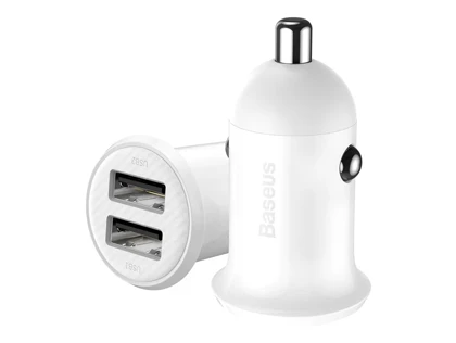 شارژر فندکی فست شارژ ماشین 24 وات بیسوس CCALLP-01/02