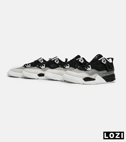 کتانی ساق‌دار مردانه مشکی طوسی Nike air jordan 4