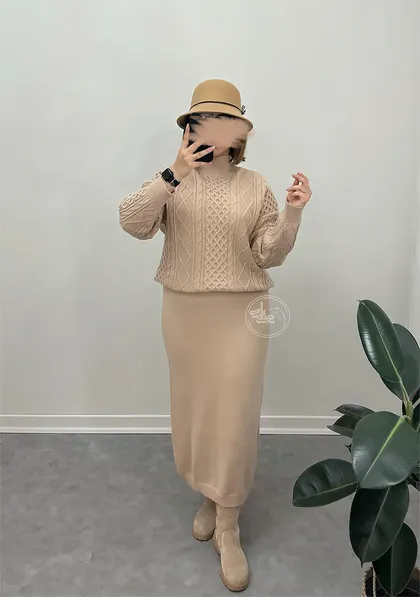 ست بلوز دامن بافت