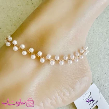پابند زنانه YSX مدل مروارید دو طرفه طلایی کد 3291