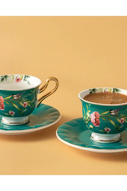 سرویس فنجان قهوه دو نفره English Home مدل Vanilla Bone China