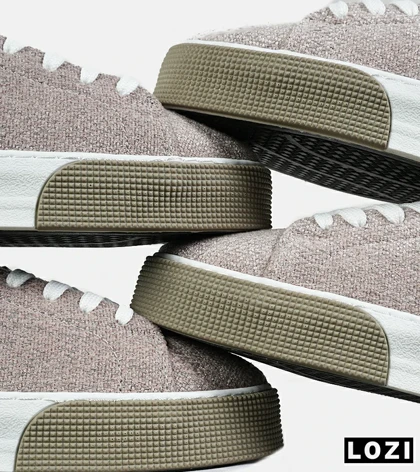 کفش کتانی مردانه قهوه ای سفید PULL & BEAR مدل 7447