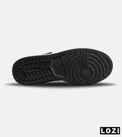 کفش کتانی ساق‌دار مردانه و زنانه مشکی سفید قرمز NIKE jordan 1 مدل 7697