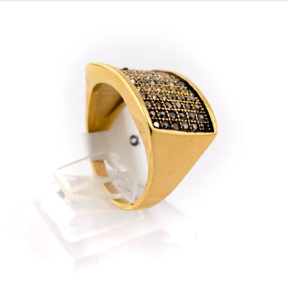 حلقه استیل طرح طلا RG-018