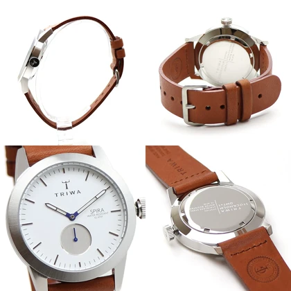 ساعت مچی عقربه ای تریوا مدل Ivory Spira Brown Classic