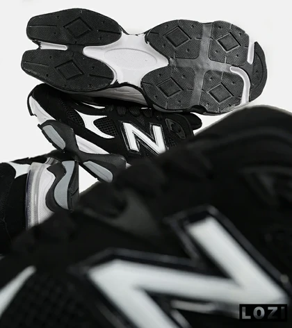 کفش کتانی مردانه و زنانه مشکی سفید NEW BALANCE 9060 مدل 7307