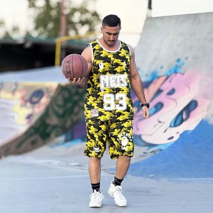 ست رکابی و شلوارک بسکتبالی مردانه بیپ طرح چریکی