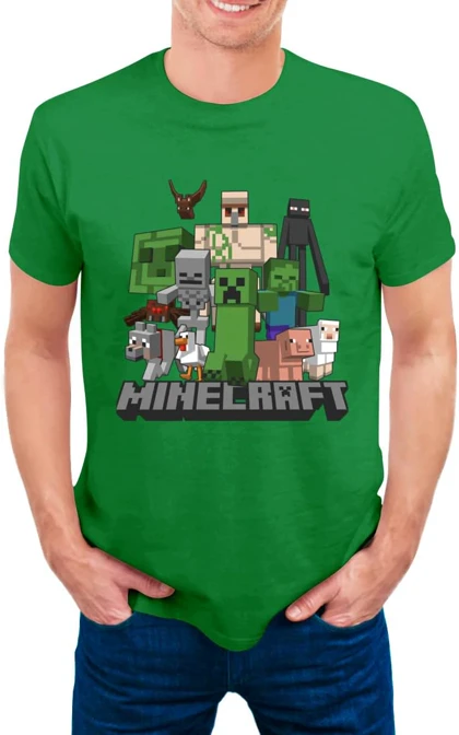 تیشرت طرح ماینکرافت | Minecraft Creeper Men's T-shirt کد 254453