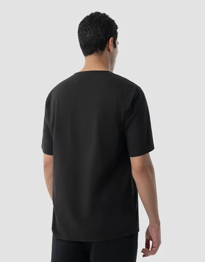 آستین کوتاه لینن بدون یقه پیش گلدوزی