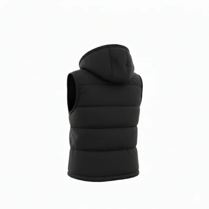 پافر کوتاه زنانه کلاه دار مشکی