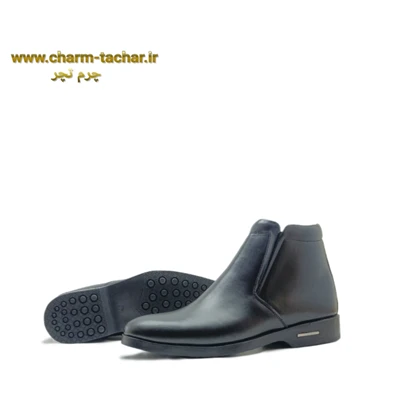نیم بوت چلسی مردانه بغل زیپ چرم طبیعیsi934