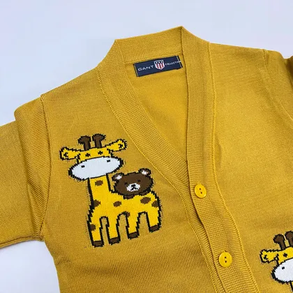 ژاکت بافت بچه گانه مدل زرافه